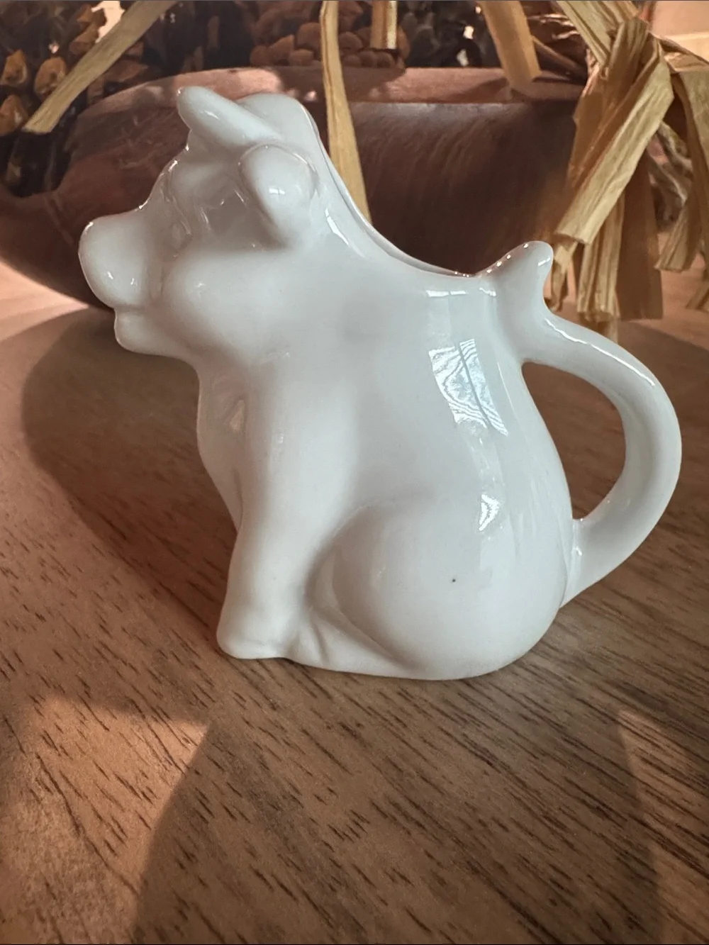 White Ceramic mini cow Shaped Pitcher - Home Accents
